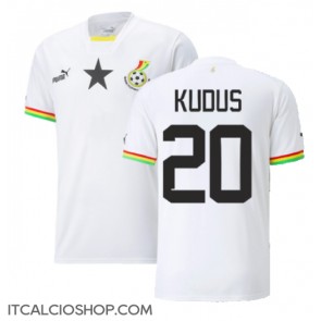 Ghana Mohammed Kudus #20 Prima Maglia Mondiali 2022 Manica Corta